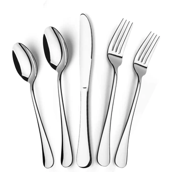

Stainless Steel Flatware Service for 8,Utensils Cutlery Including Knife Fork Spoon 40 Pcs Silverware Set,Silver
