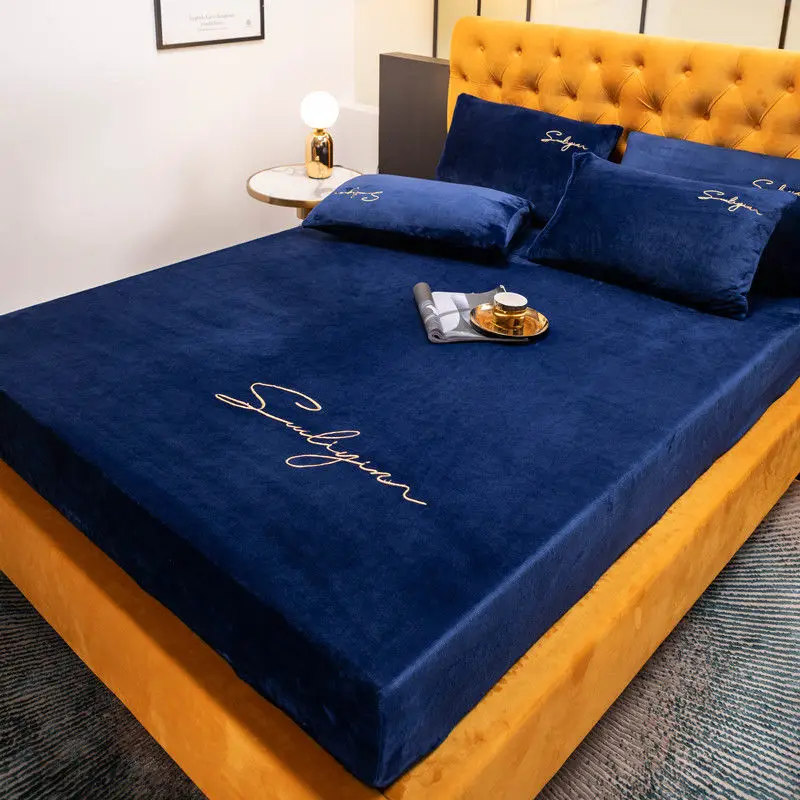 Постельное белье с вышивкой и эластичной резинкой домашний текстиль роскошное