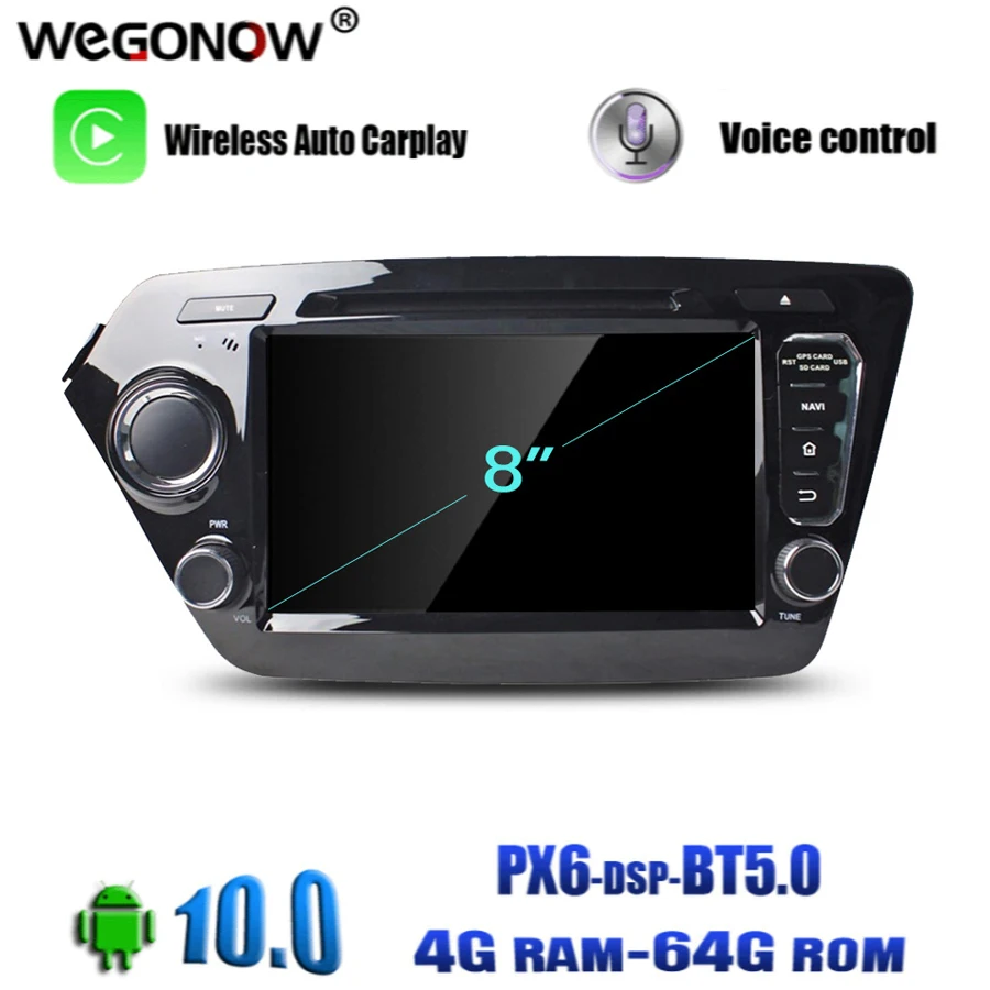 IPS HD TDA7851 Android 10 0 для kia K2 RIO 2010-2015 Octa Core 64G ROM автомобильный DVD-плеер BT 5 Wifi GPS карта DVR
