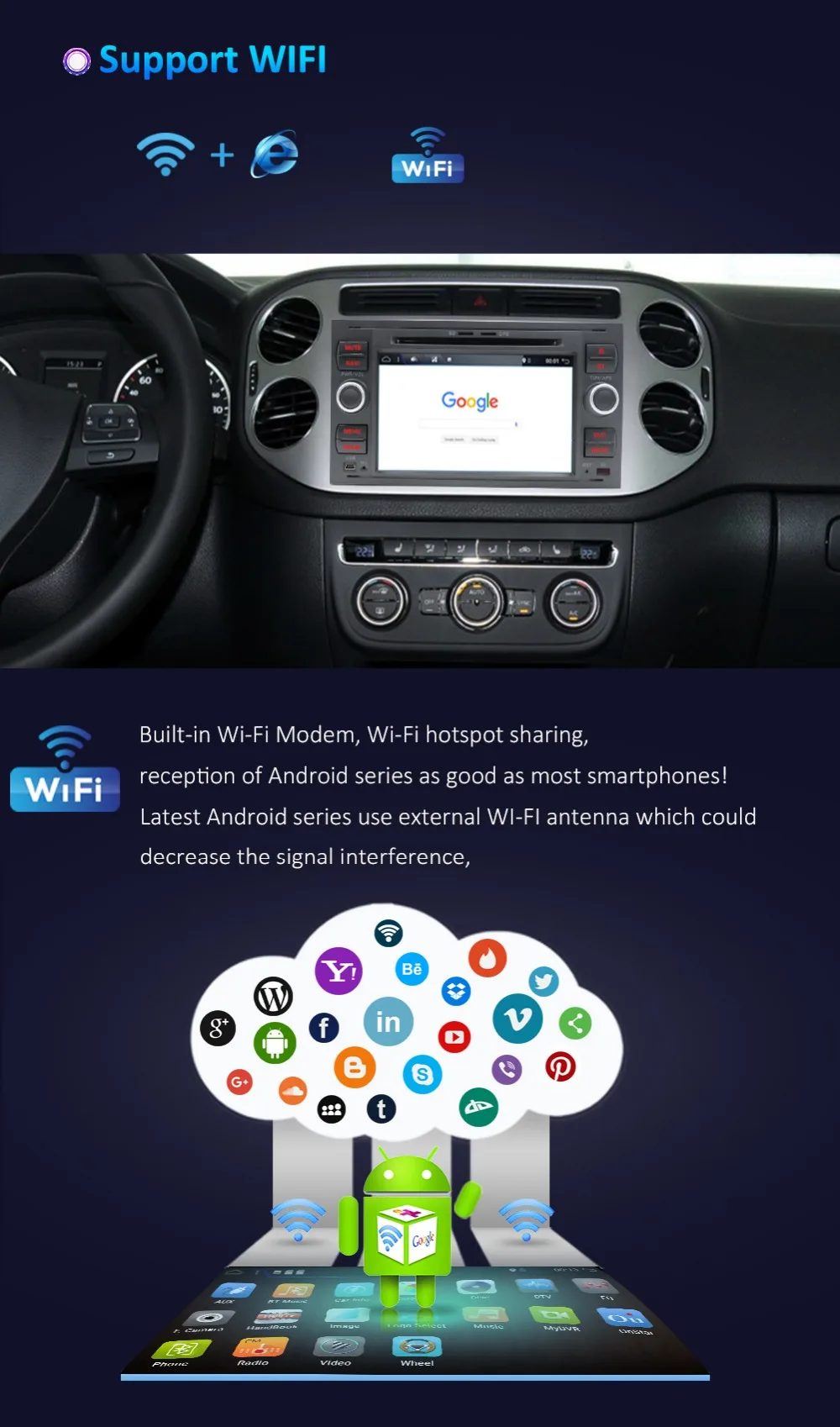 Best 2G+16 2Din Android 4 Core Car DVD Player GPS Navigation WIFI 4G for FORD connect S-Max C-max Kuga Fusion Transit Fiesta Focus II 11