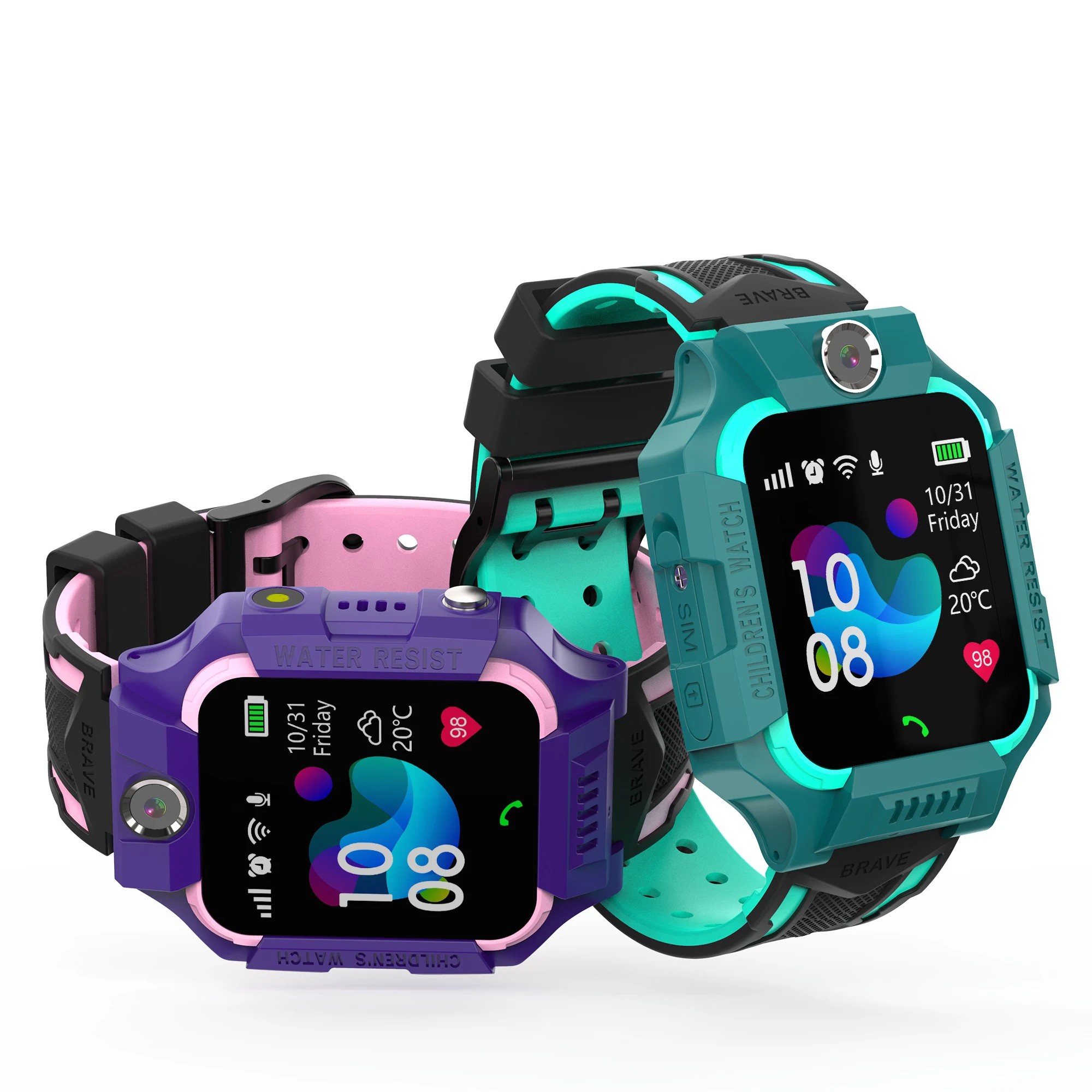 

S19 Waterproof Smart Watch for Kids LBS Tracker SmartWatch SOS Call for Children Anti Lost Monitor Baby Wristwatch for Boy girls
