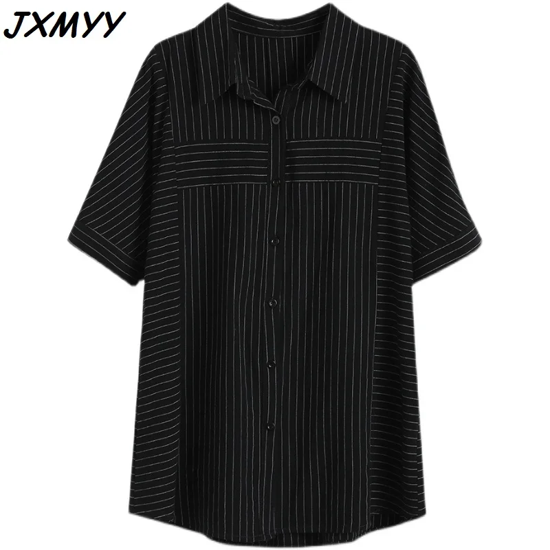 JXMYY-Camiseta holgada de estilo occidental para mujer, ropa de talla grande, primavera 2021, top fino de reducción de edad para madre