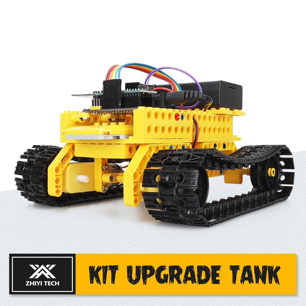 Zhiyitech New Kit Upgrade Programmable Robot For Arduino Kids Nano Robotics Educational Kits DIY Electronic Tank | Электронные