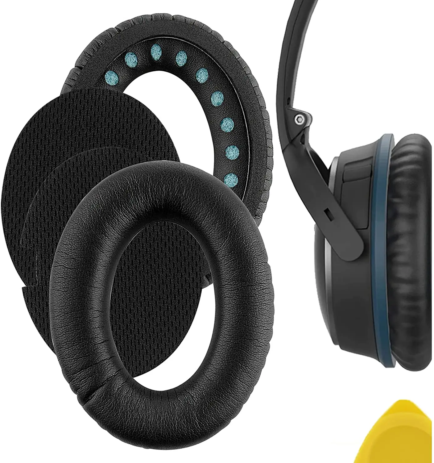Geekria QuickFit протеиновые кожаные Сменные амбушюры для Bose QuietComfort 15 QC15 QC2 вкладыши