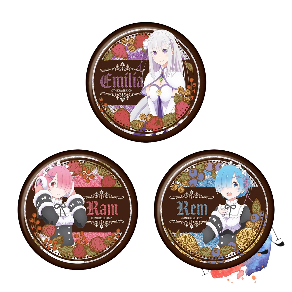 Rezero аниме Рем Ram Emilia Re:Zero kara Hajimeru Isekai Seikatsu Relife металлический значок брошь булавки |