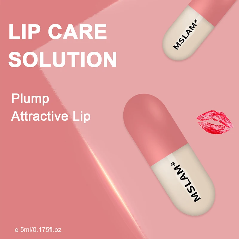 MSLAM  Volume Lips Plumper Oil Day Night Moisturizing Repairing Reduce Lip Fine Line Cosmetics Sexy Plump Enhancer Serum