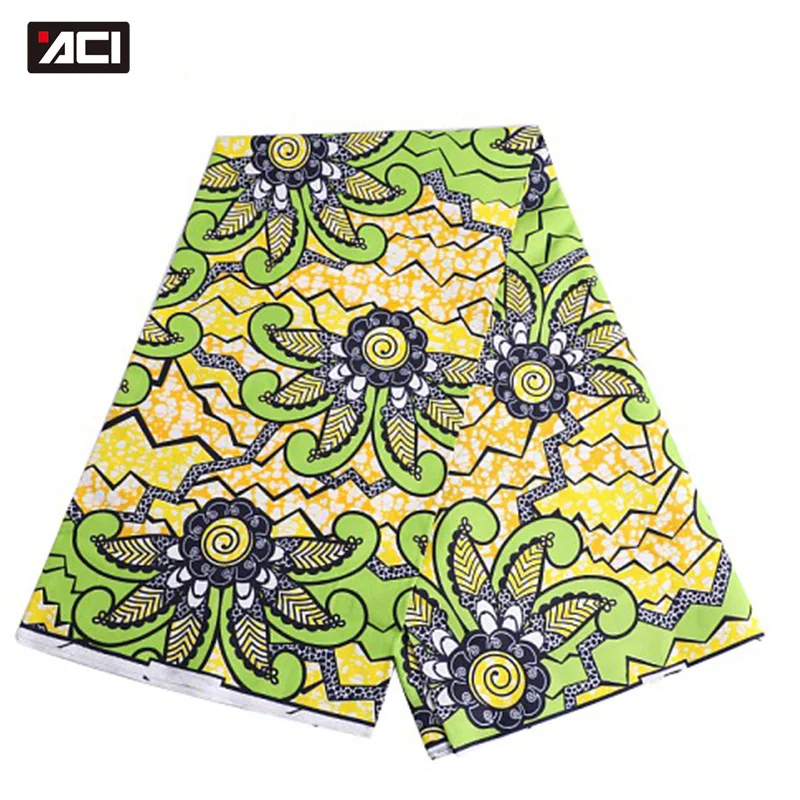 

ACI 6 Yards New Veritable Wax Ankara African Wax Print Fabric Polyester Material Tissu Wax African Ankara Fabric For Patchwork