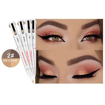 

4 In 1 Eyebrow Pencil Waterproof Drawing Eye Brow Pencil Long Lasting Easy Color Eyebrow Pen Women Makeup Cosmetic Tool
