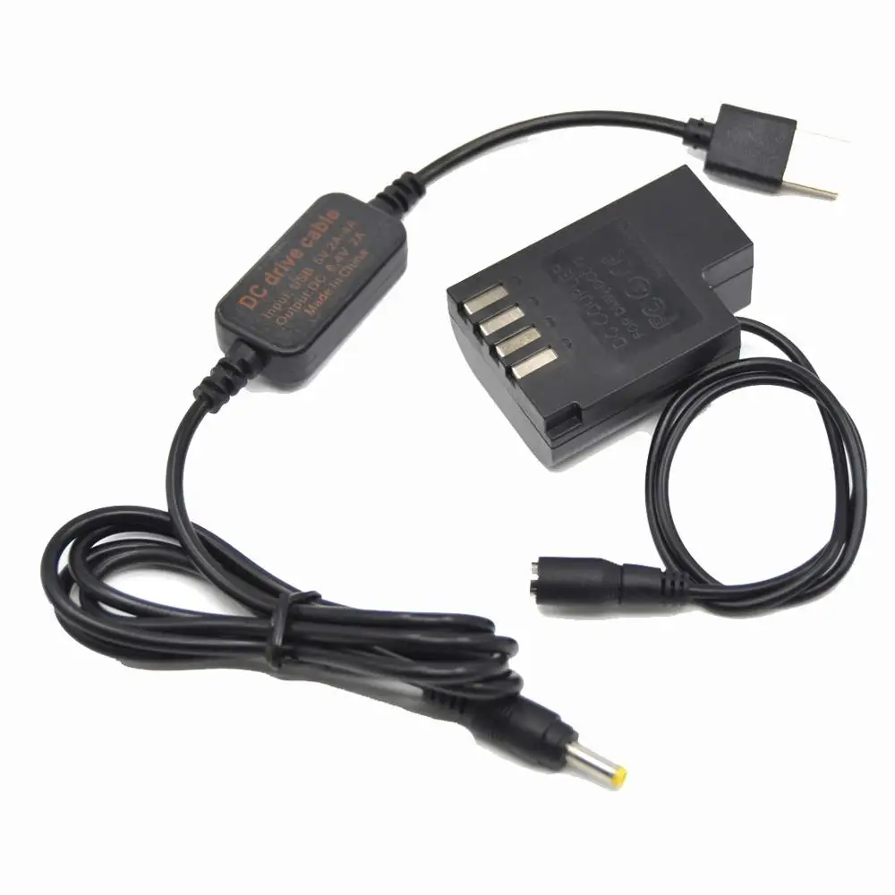 Power Charger USB Cable+DMW-BLF19 BLF19E Dummy Battery DMW-DCC12 DC Coupler for Lumix DMC-GH3 DMC-GH4 DMC-GH5 DMC-GH5S GH3 GH4