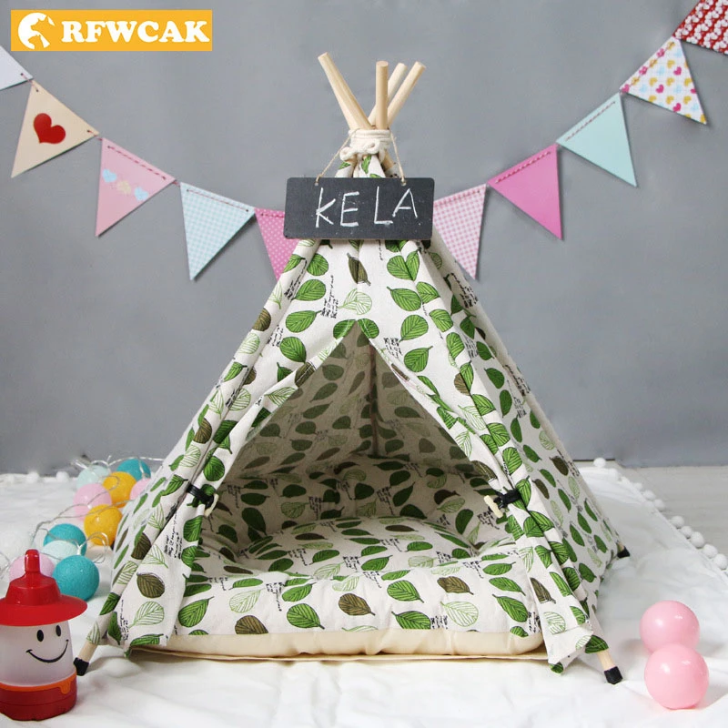 

RFWCAK Foldable Dog Cat House Kennel Pet Tent Easy Operation Dog Bed Sleeping Mat Portable Indoor Outdoor Pet Travel Supplies