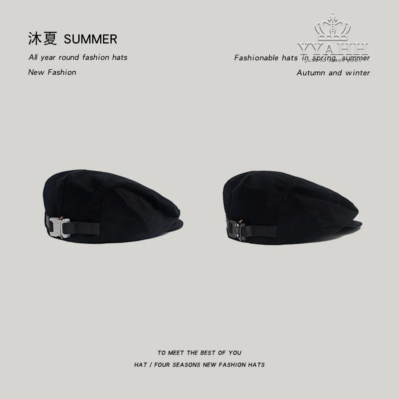 

South Korean Version of Popular Logo Tactical Beret, Men and Women Instagram High Arcade Can Be Versatile Cap Girl
