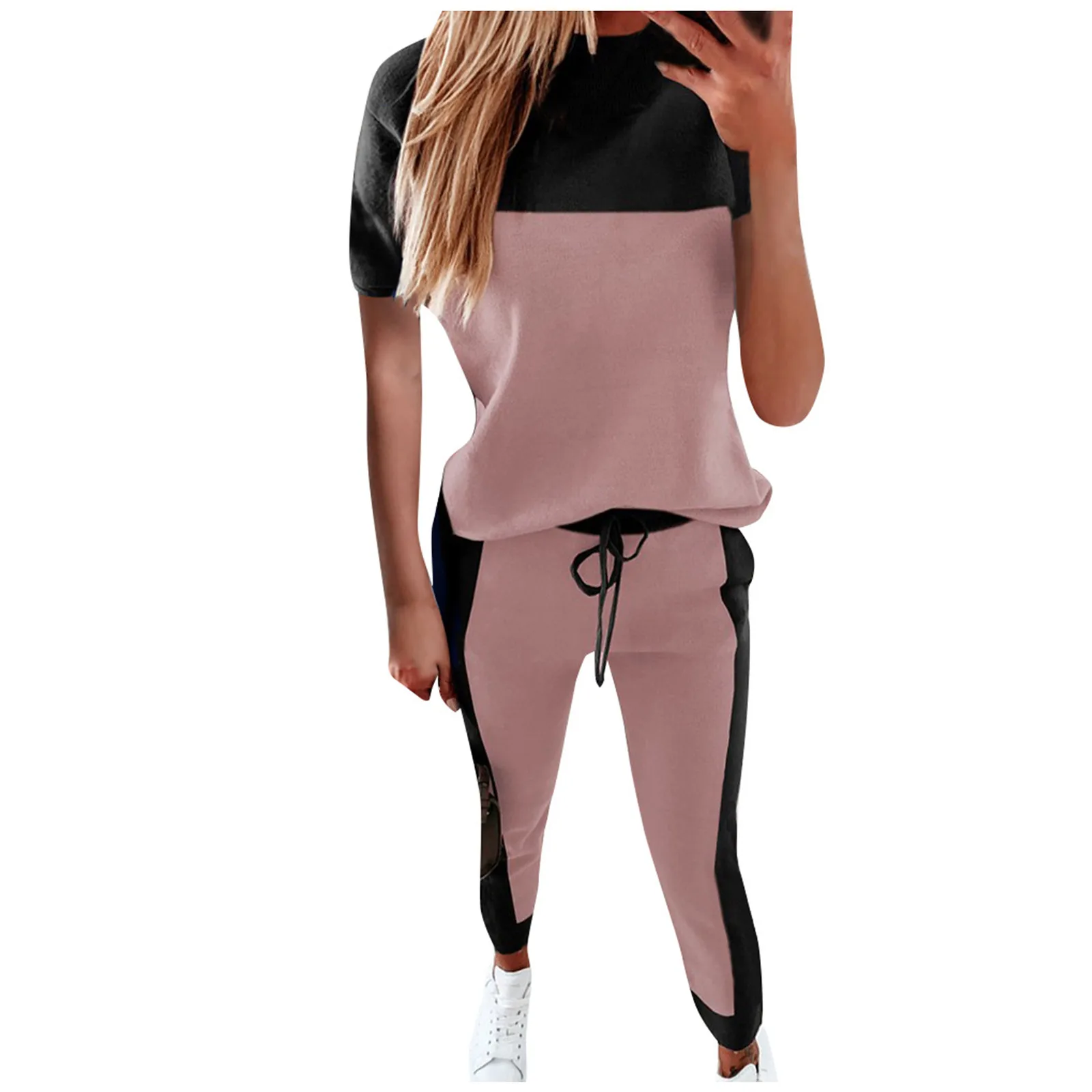 Women's Tracksuits Two Pieces Set Outfits Sport Casual Sweat Suits Fitness Top Pant Jogger Tracksuit Sporty Suit ensemble femme 2