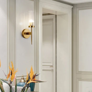 

Luxurious Sconce Wall Lights Lamp Glass Lampshade Wall Lamp Led Wandlamp Living Room Applique Murale Modern for Bedroom Home E27