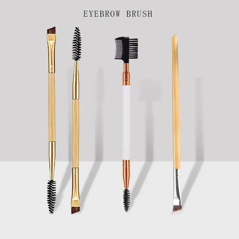 Makeup Brush Set Makeup Brush Makeup Tool Set Makeup Tool Makeup Brushes Set Double Ended Wood Handle Eyebrow Comb Blending Eyeliner Brush Eyelash Applicator Pincel Beauty Cosmetics Tool
