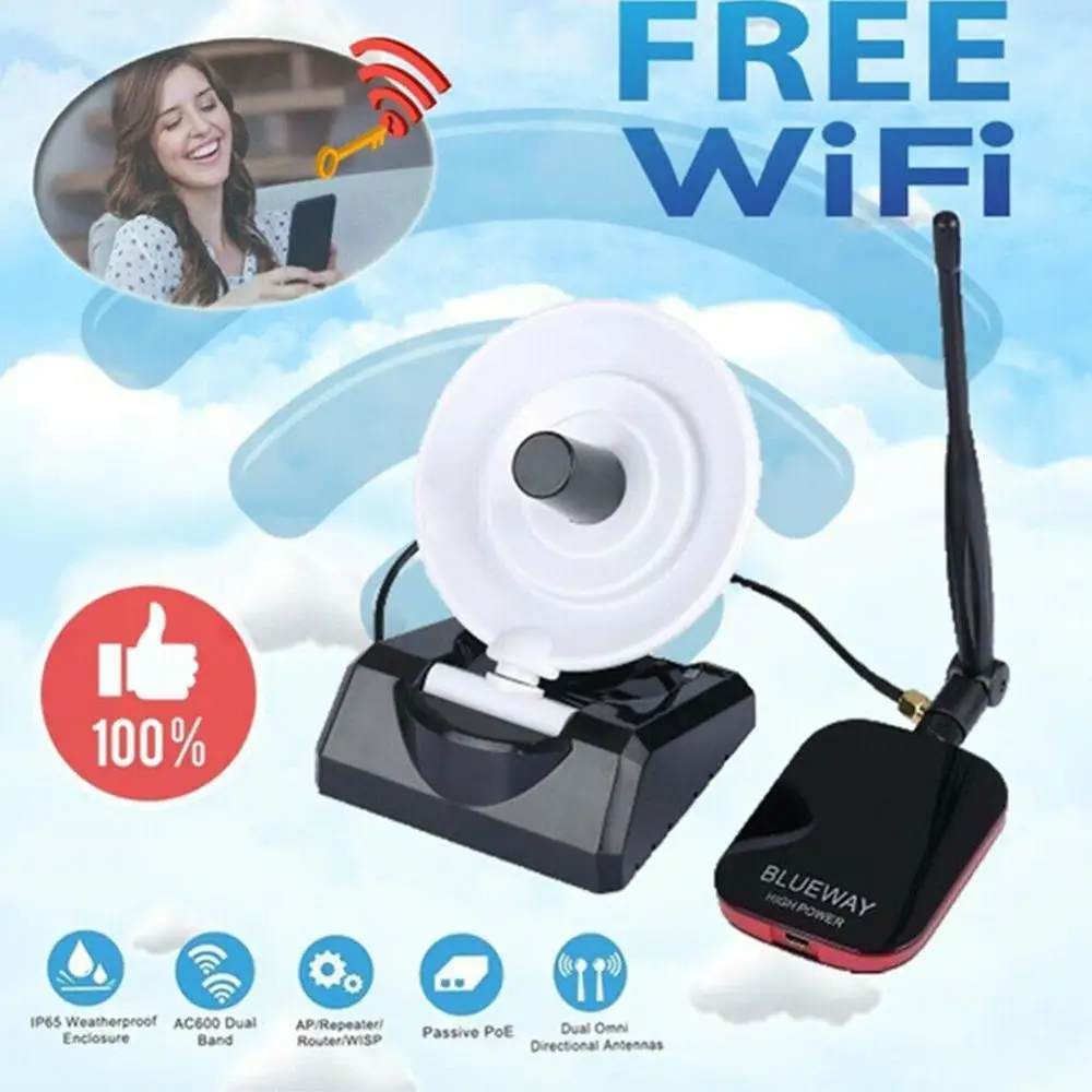 Мощный усиленный интернет Beini Wi-Fi адаптер с большим радиусом действия 150 Мбит/с USB