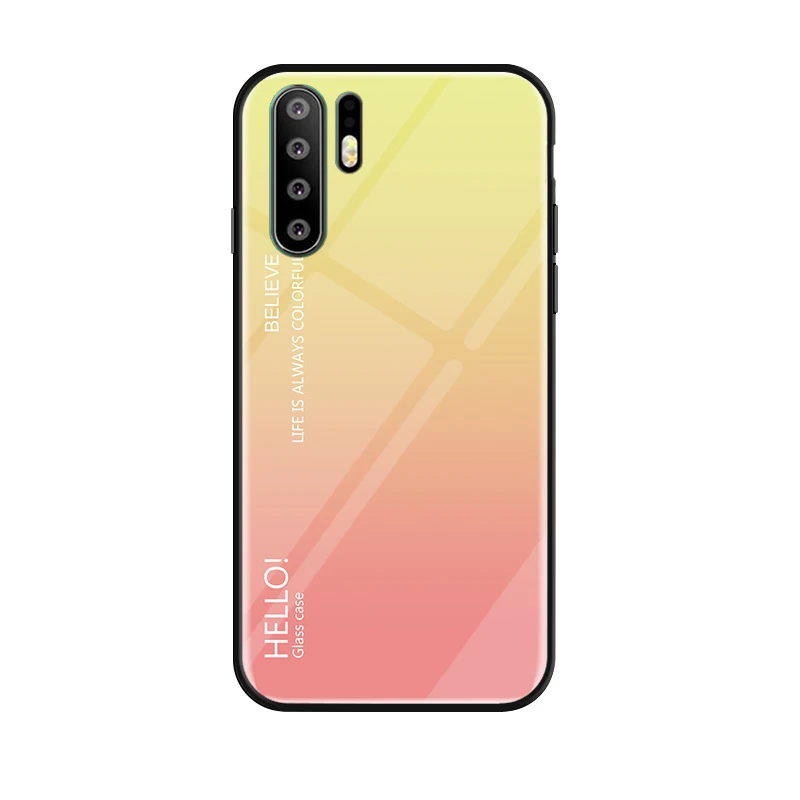 Градиентный чехол из закаленного стекла для huawei P30 P20 Pro P10 P9 Plus P8 Lite чехол для телефона для huawei P Smart Plus Z цветная задняя крышка