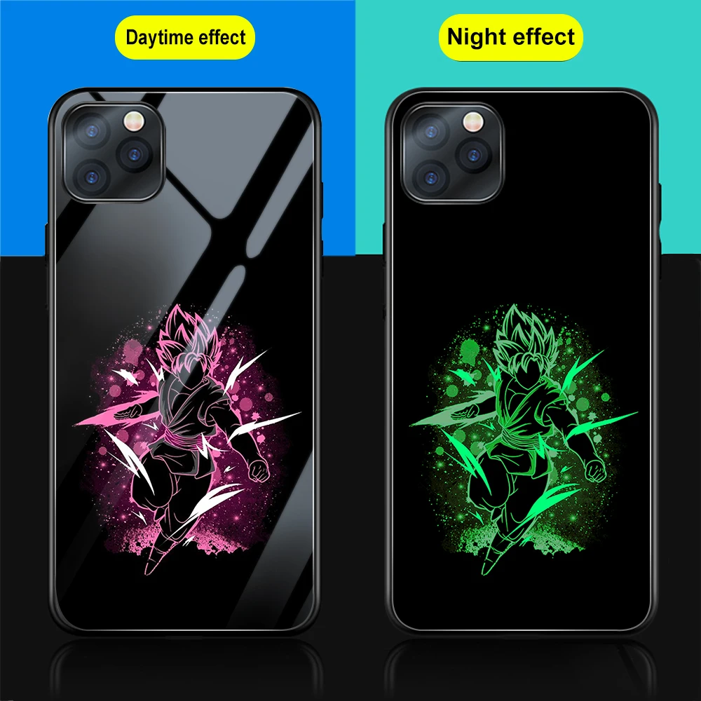 Ciciber чехол для телефона для iphone XR X 7 8 6 6s Plus чехол для iphone 11 Pro XS Max Dragon Ball Goku закаленное стекло чехол Funda Coque - Цвет: WM06334