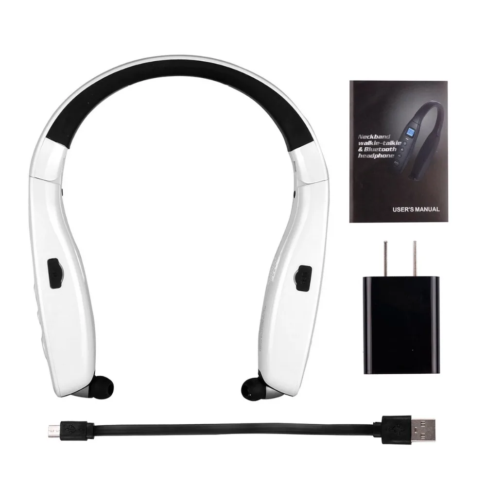 Abbree AR-669 мини-рация UHF 400-470 МГц 99CH SD mp3 play Neckband Bluetooth гарнитура наушники для двухстороннего радио и телефона