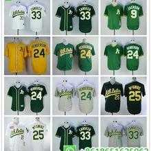 Men Oakland Rickey Henderson Reggie Jackson Mark Mcgwire Jose Canseco FLEX& Cool Base Player Jersey camiseta maillot BHR01