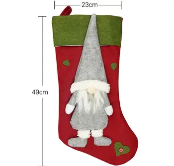 

Merry Christmas santa claus socks candy bag tree stand Hanging for Children party decor Decorations Xmas season Home