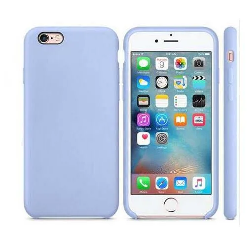 Роскошный официальный силиконовый чехол с логотипом для iPhone 11 pro 6s 7 8Plus 5SE X, Жидкий чехол для Apple iPhone X XS, чехлы для MAX XR - Цвет: Lilac