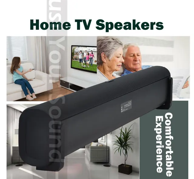 Barre de son pour téléviseur, haut-parleur actif mural Echo, sans fil,  Bluetooth 5.0, système de cinéma à domicile avec télécommande pour PC -  AliExpress