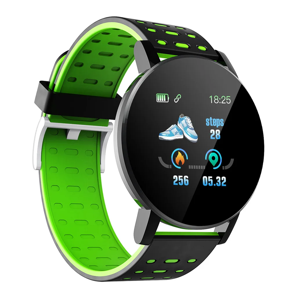 119Plus Smart Watch Heart Rate Blood Pressure Health Waterproof Smart Bluetooth Wristband Fitness Tracker For Android IOS