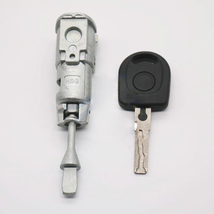 Car Door Lock Cylinder for VW 2013 Sagitar Left Front Door Auto Lock Core  with Transponder Key Shell