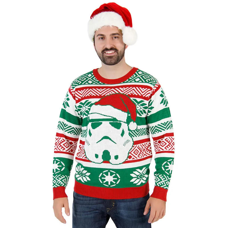 

Jumper Snowflake Sweaters New Santa Claus Xmas Patterned Ugly Christmas Sweaters Tops For Men Women Family Pullovers Plus Size