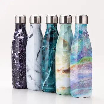 500ML Stainless Steel Cute Printed Water Bottle Vacuum Insulated Flask Thermal Sport Chilly Cup Sports 1