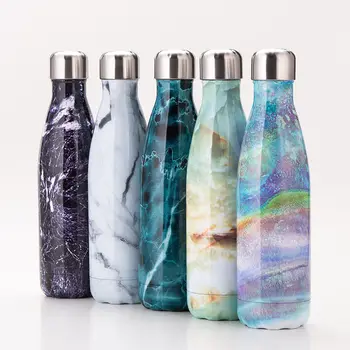 

500ML Stainless Steel Cute Printed Water Bottle Vacuum Insulated Flask Thermal Sport Chilly Cup Sports