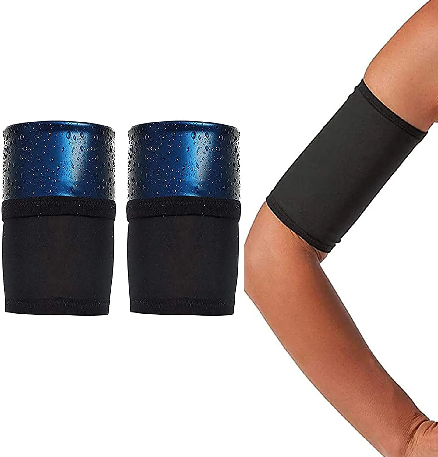 Sweat Arm Bands Trimmer for Women & Men Sauna Arm Slimmer Shaper Compression Sleeves Wraps Lose Arm Fat Sauna Arm Trimmer Sport