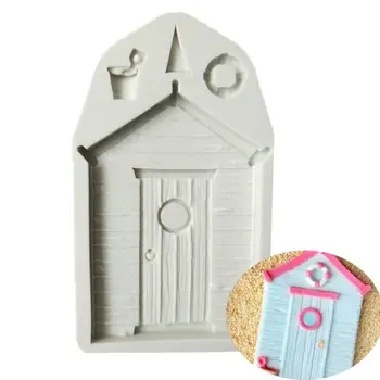 

Diy Mold 3d Wooden House Liquid Silicone Mold Chocolate Fondant Cake Decoration Baking Tool Biscuit Baking Tool Kitchen