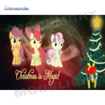 

Photo Backdrops Christmas Tree Little Pony Baby Photographic Backgrounds Photocall