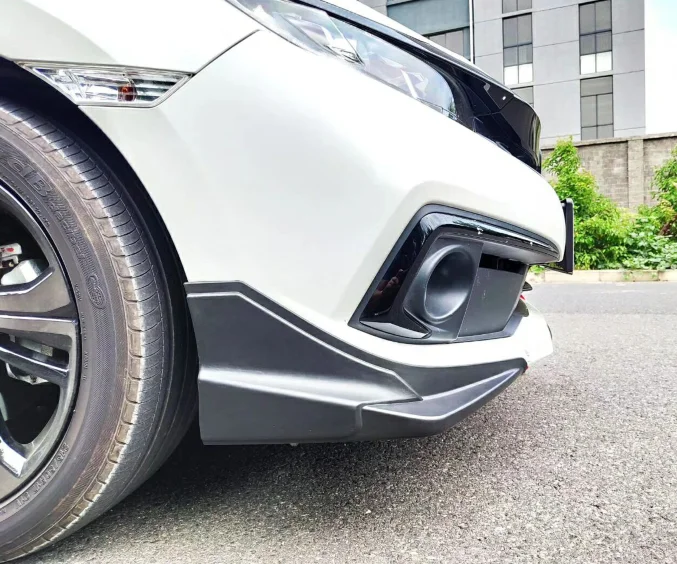 Для Honda civic передний бампер спойлер обмотка угол PP и углеродного волокна материал заднее крыло автомобиля праймер цвет
