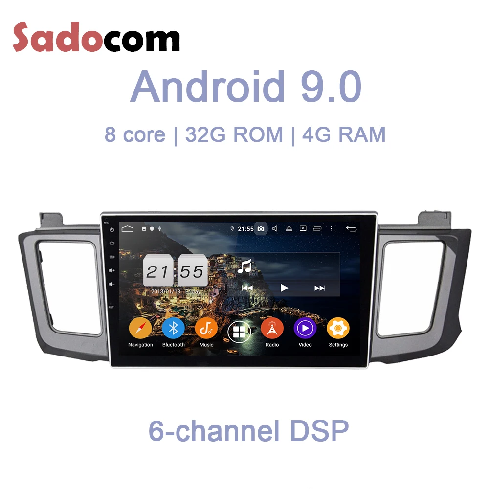 DSP 10 1 &quotAndroid 9 0 для Toyota RAV4 RAV 4 2012 2015 Гб + 32 ГБ 8 ядерный автомобильный DVD плеер Wifi