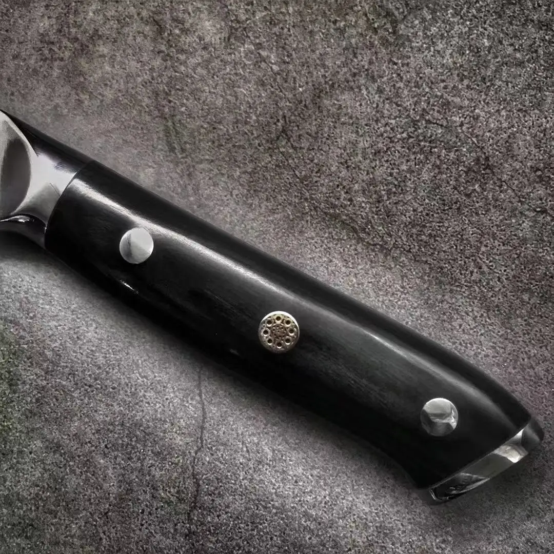 8 дюймов кухонный нож шеф-повара Дамасская рыба сырье японский Santoku мясной нож шеф-повара Кливер, 7CR17 MOV цвет дерево цветок ручка