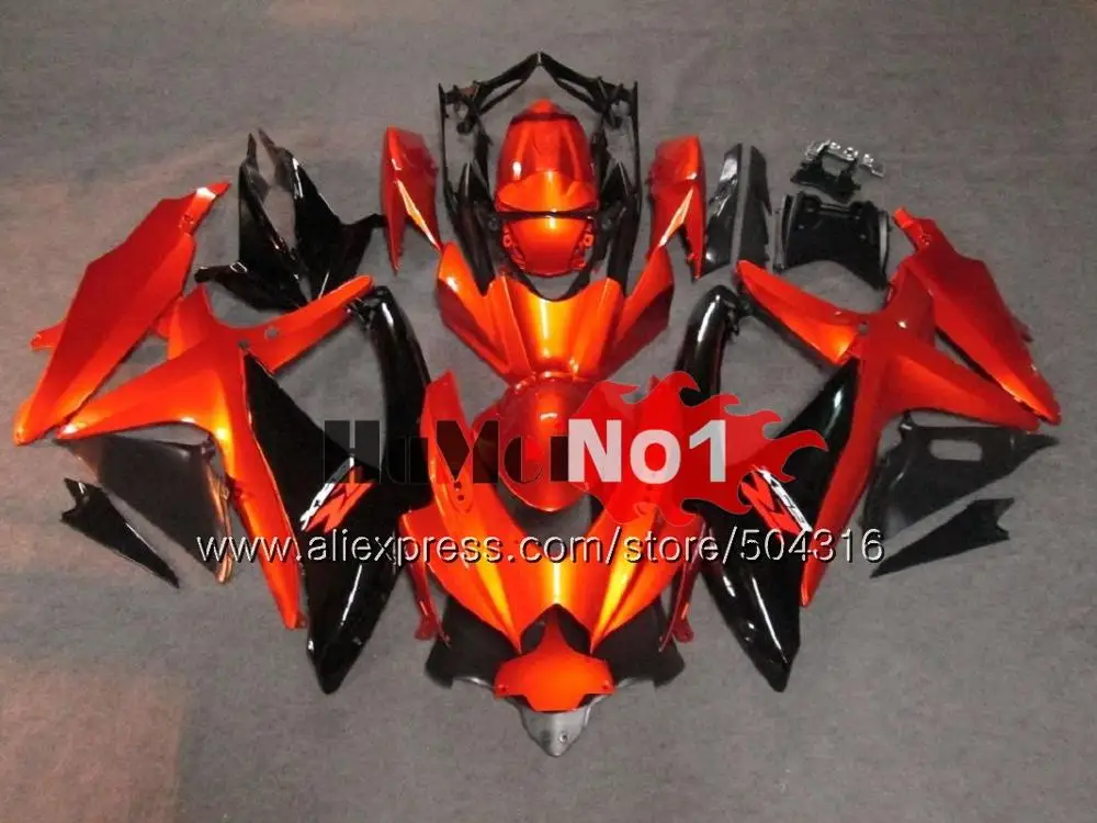 Корпус для SUZUKI GSXR-750 GSXR600 GSX-R750 2008 2009 2010 17MC. 173 GSXR-600 K8 GSXR750 GSXR 600 750 08 09 10 серебристо-серый обтекатель - Цвет: No. 7 Orange