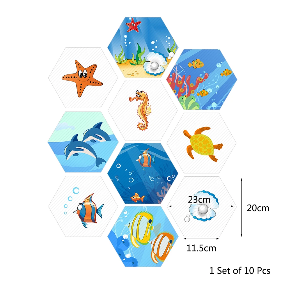 Коробка настенные наклейки на плитку для детской комнаты украшения многоцелевой самоклеящаяся полы и для кухонной мойки декор кухни, не пропускающая масло скольжения tlile наклейки 10 шт./компл. клей, плитка для ванной комнаты, нескользящие носки-Тапочки стикер - Цвет: DB145
