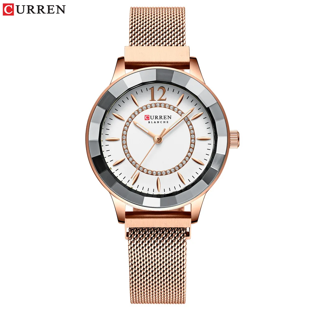 

CURREN Genuine Women's Watch Business Fashion Luxury Waterproof Steel Band Quartz Watch Magnet Clasp Ladies Watch Gift Box