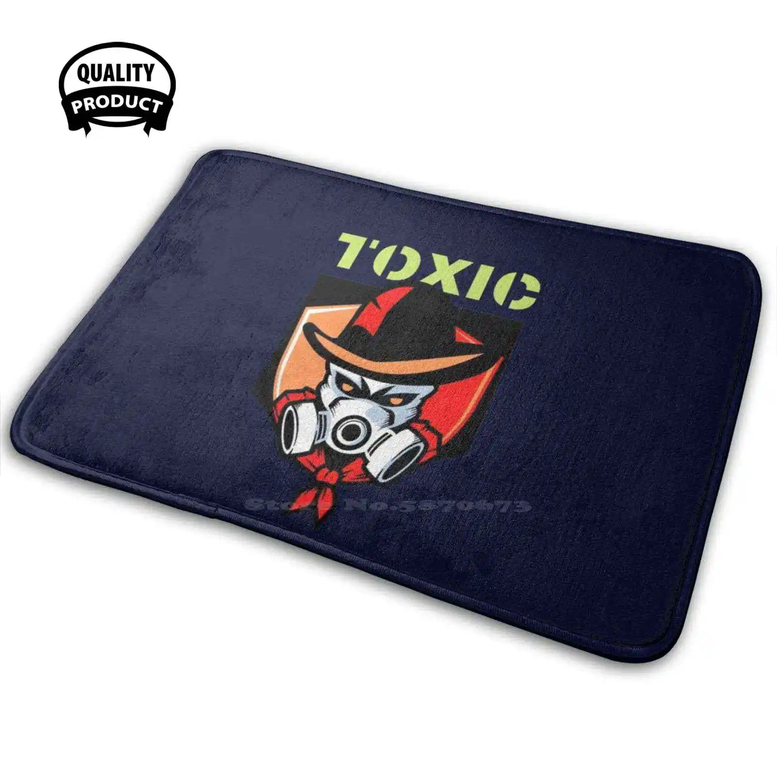 Tossico Soft House Family Tappetino Antiscivolo Tappeto Tossico Tossicità Gasmask Gas Gas Waste Land Waste Land Er Apocalypse Post