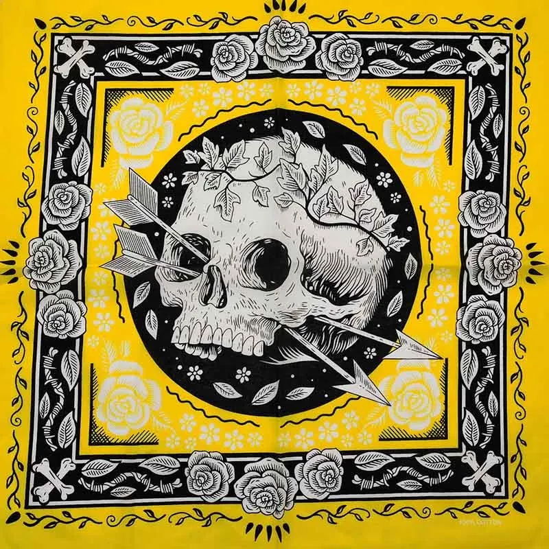 cotton bandana Skull Square Scarf Headband For Women Men Boys Girls
