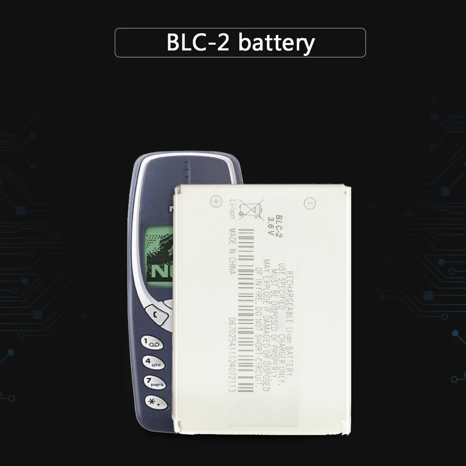 Сотовый телефон Батарея BLC-2 800mAh для Nokia 3310 3330 3410 3510 5510 3530 3335 3686 3685 3589 3315 3350 3510 6650 6800