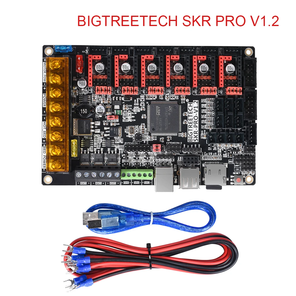 3D принтер BIGTREETECH SKR PRO V1.2 32 битная плата управления детали для принтера TMC2208 TMC2209