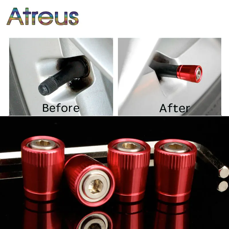 4Pcs New Car Tire Valve Caps Anti theft for Citroen C4 C5 C3 Honda