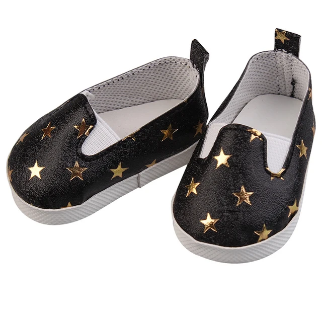 Cute Doll Shoes 7cm Bow Cartoon Skull Pattern Mini Shoes For 18 Inch American&43cm Baby New Bron Dolls Og Girl Toy 1/3 BJD Shoes SH-0017-2