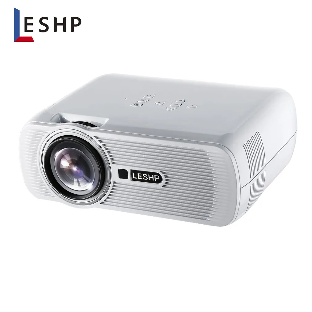 LESHP портативный мультимедийный светодиодный видеопроектор 1080P HD 1200 лм с брелоком для офиса домашнего кинотеатра ТВ Игры 1000:1