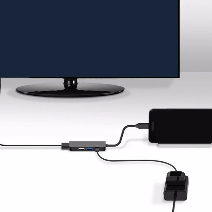 Type-C к HDMI USB 3,0/2,0 микро usb-хаб адаптер для Macbook PC ноутбук PUO88