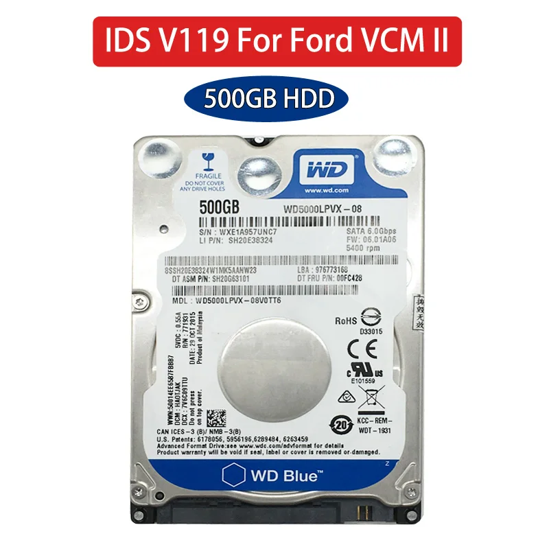 Software HDD  IDS V119 for Ford VCM II