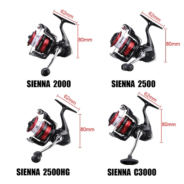 Shimano Sienna Spinning Fishing Reel  Fishing Reel Shimano Sienna 2500 -  Shimano - Aliexpress